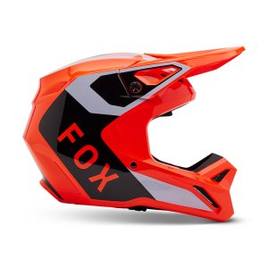Fox MX25 V1 Youth motocross helmet designed for young riders with advanced safety features.